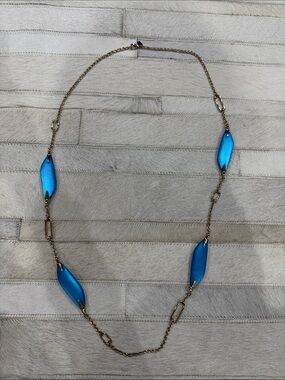 Alexis Bittar Blue Gradient Link Necklace - Women's Fashion Jewelry